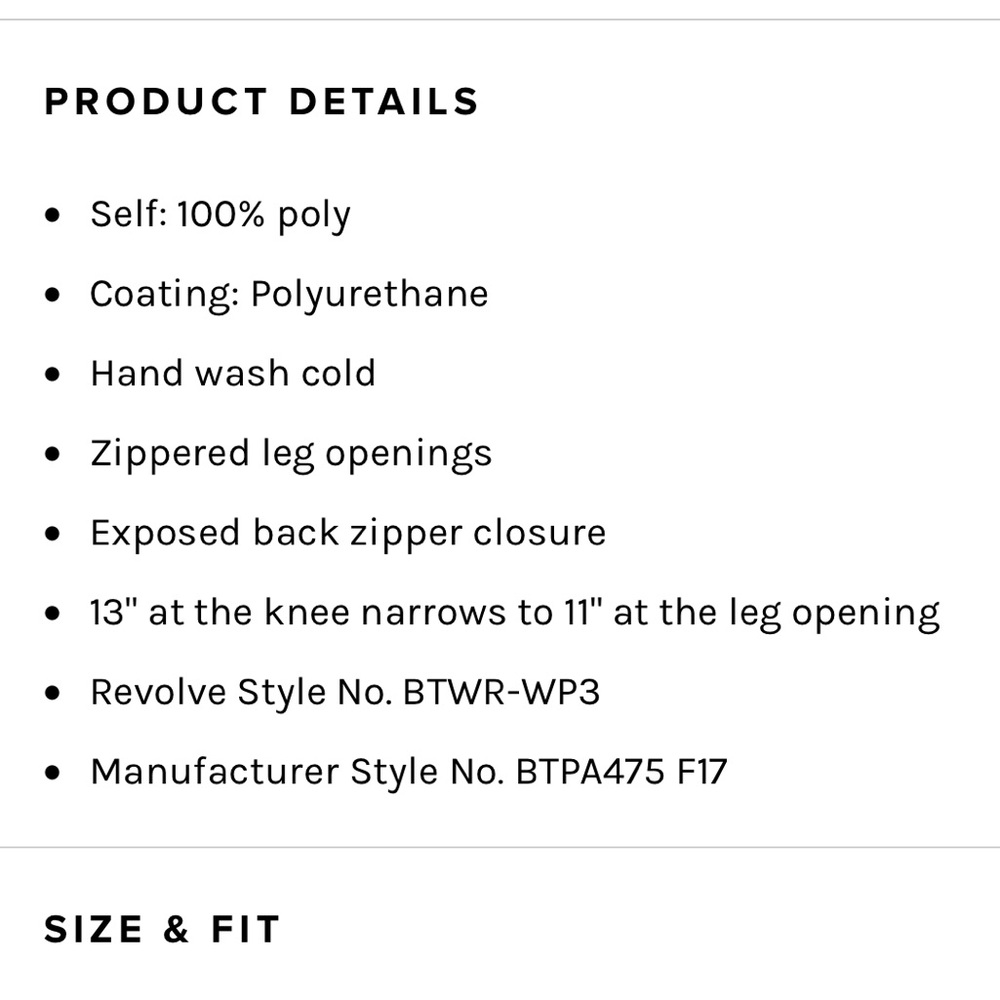 By the way. Faux leather pant from Revolve - Picture 8 of 8